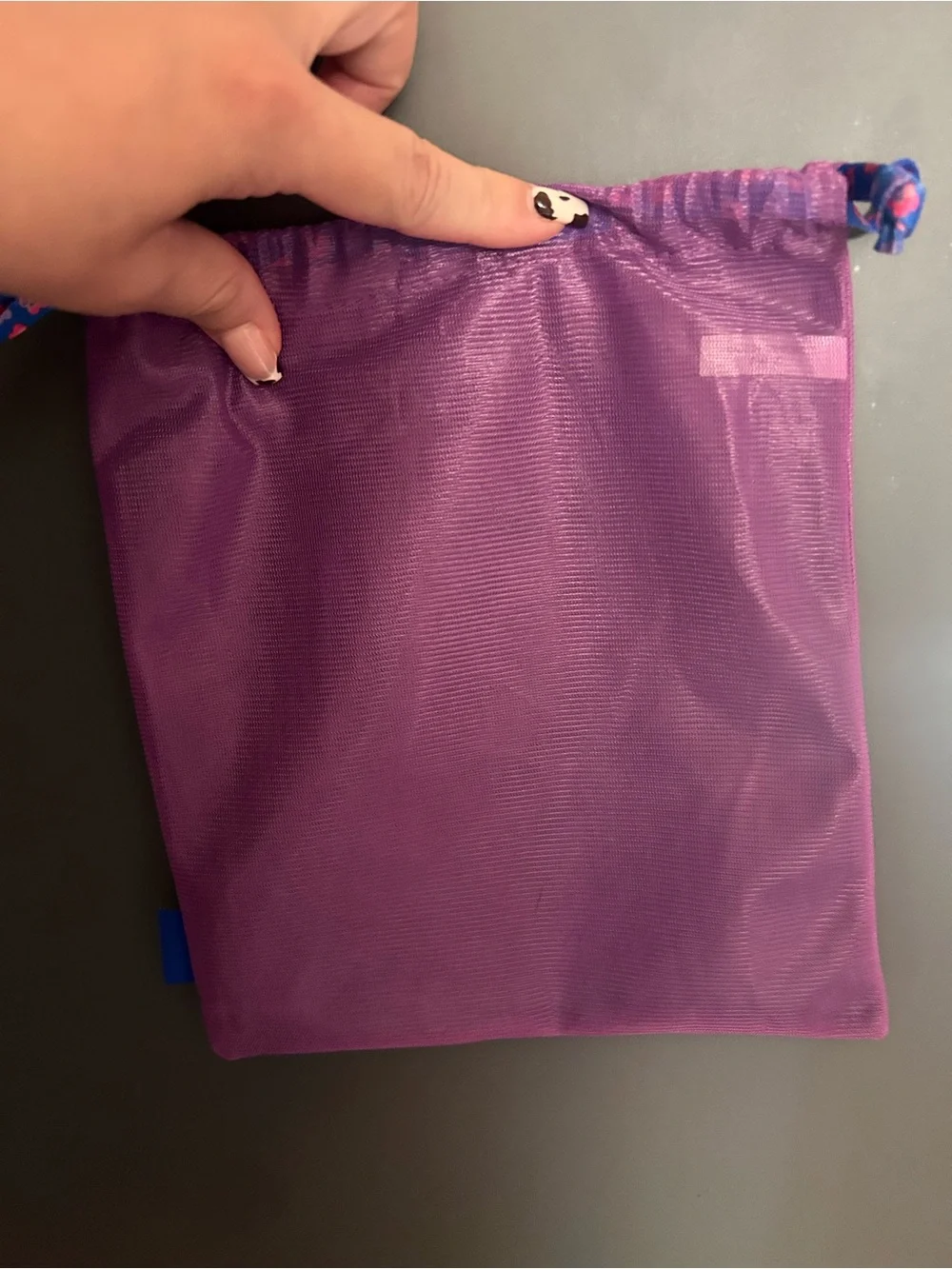 Purple Drawstring Garment Storage Bag by